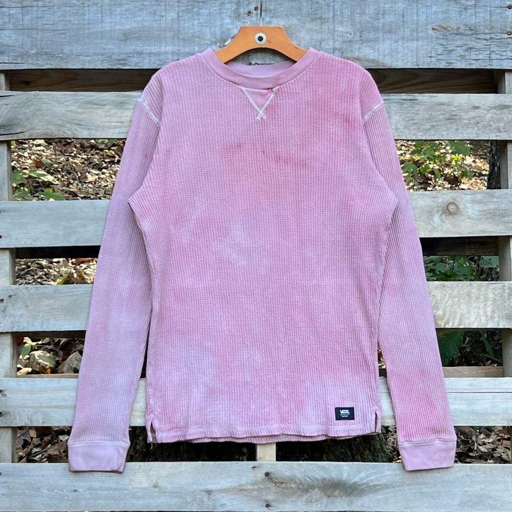 M Vans Hand-Dyed Cotton Thermal Long Sleeve Top Red